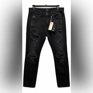 FOREVER 21 Distressed Mid Rise Slim Leg Mens Jeans 31 NWT